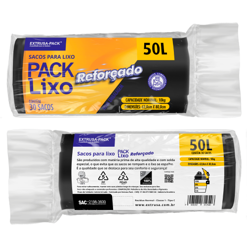 SACO PARA LIXO PACK LIXO REFORÇADO
